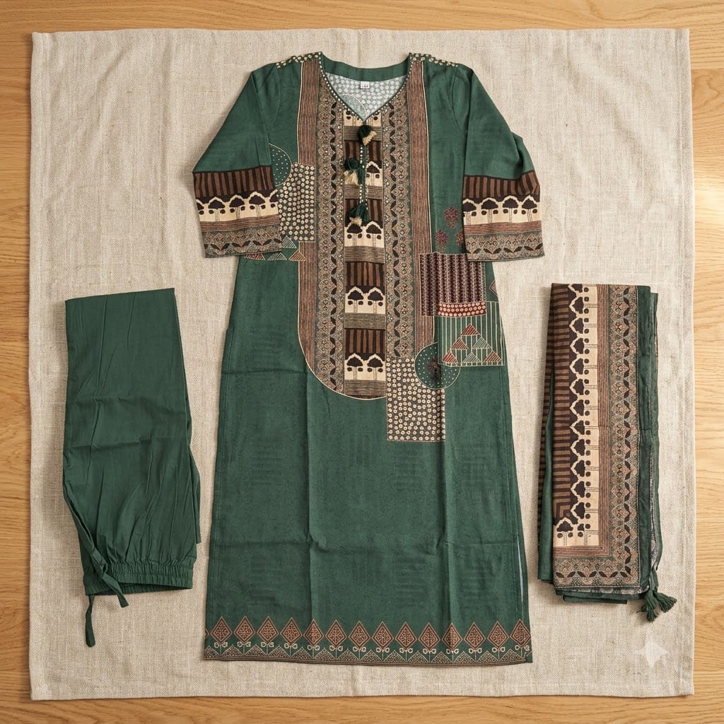 Green Cotton Salwar | 11375