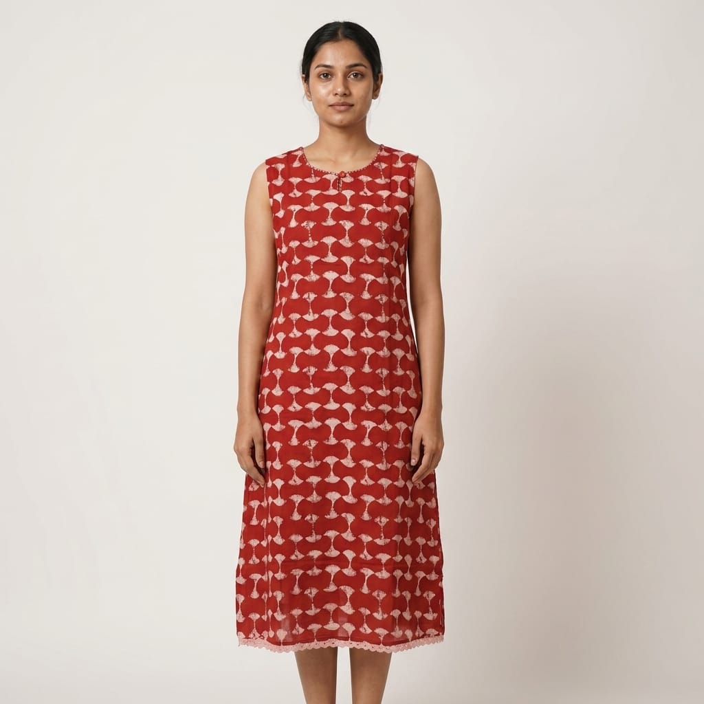 Orange Cotton Kurti