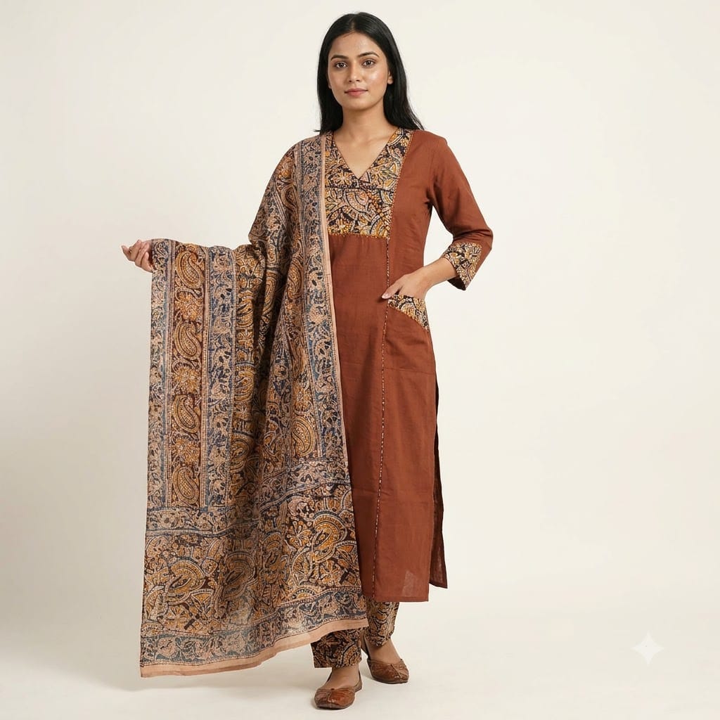 Brown Cotton Salwar | 11357