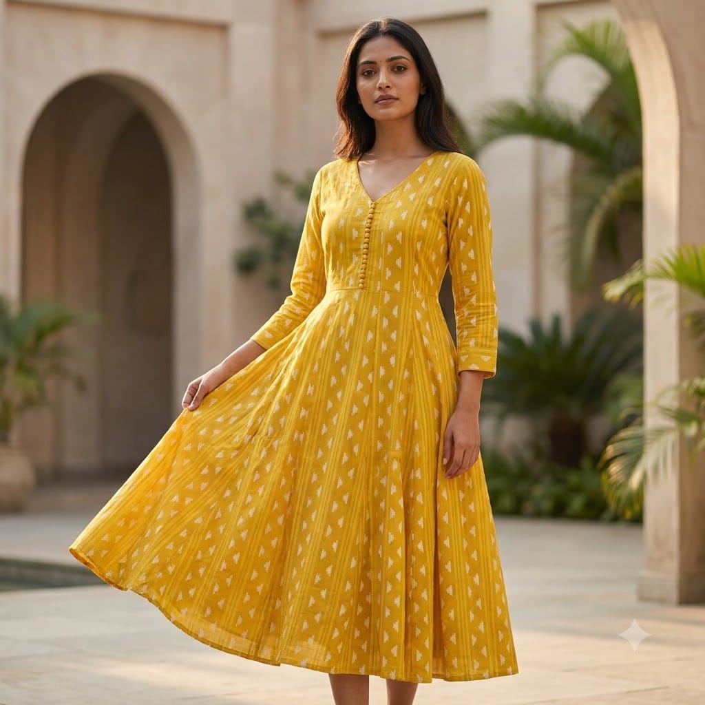 Yellow Cotton Co-ord Set | 11364