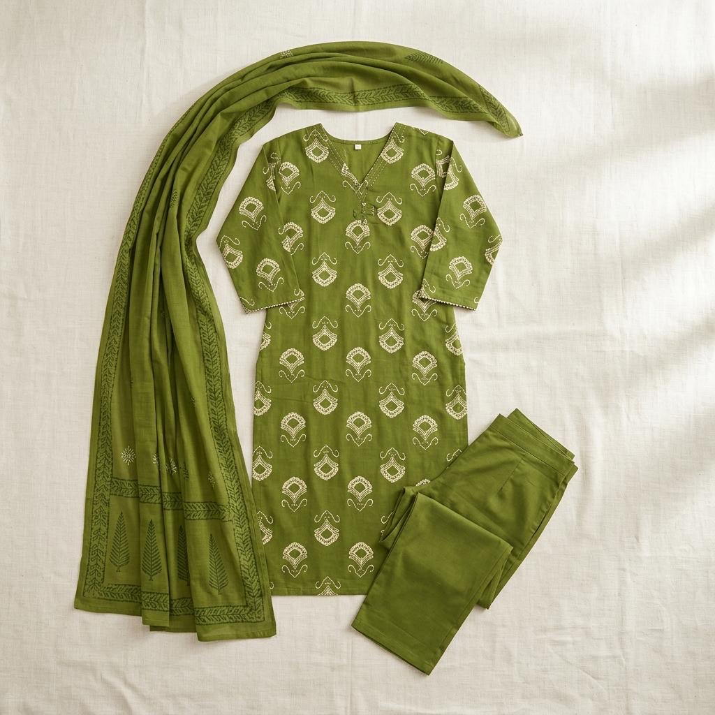Green Cotton Salwar