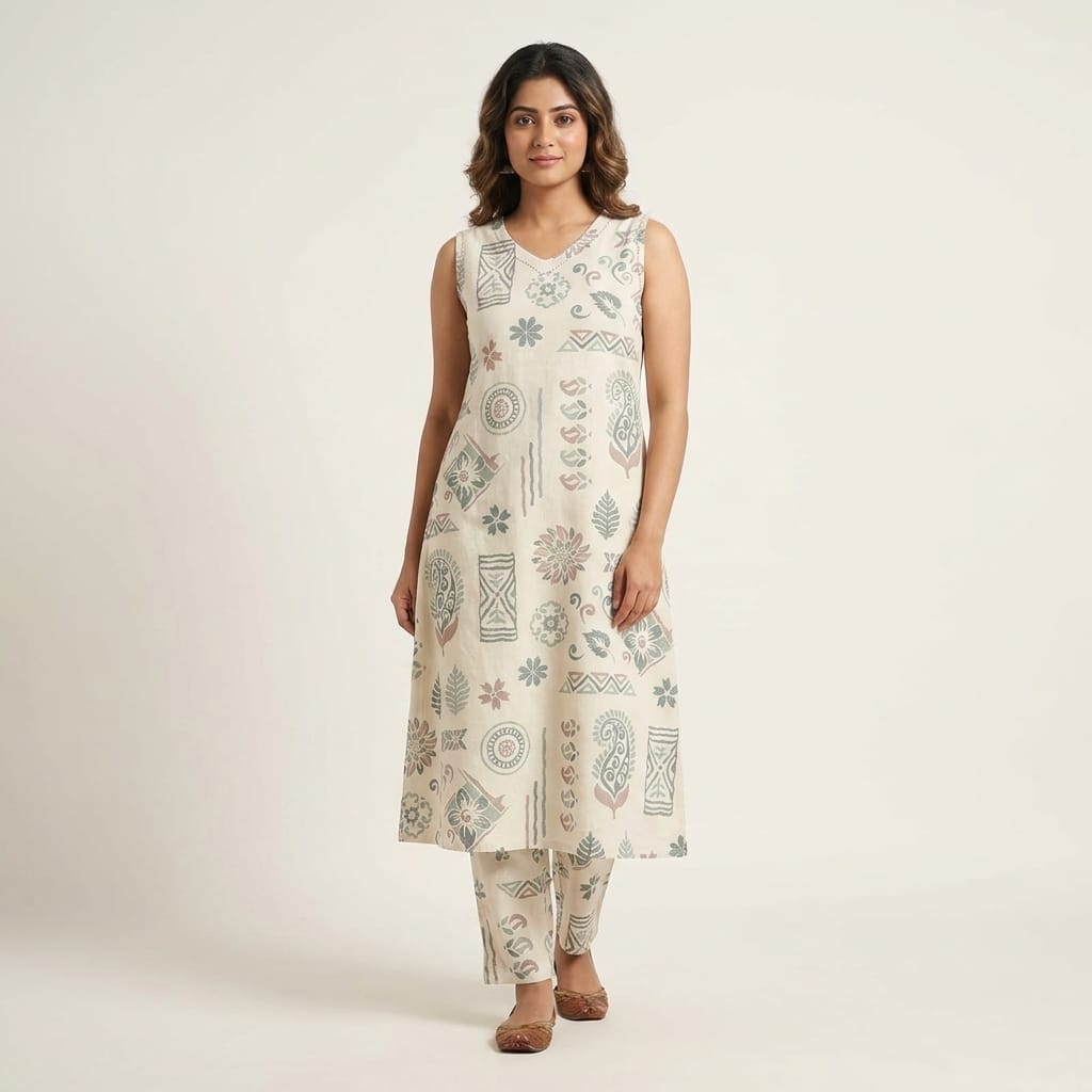 White Cotton Co-ord Set