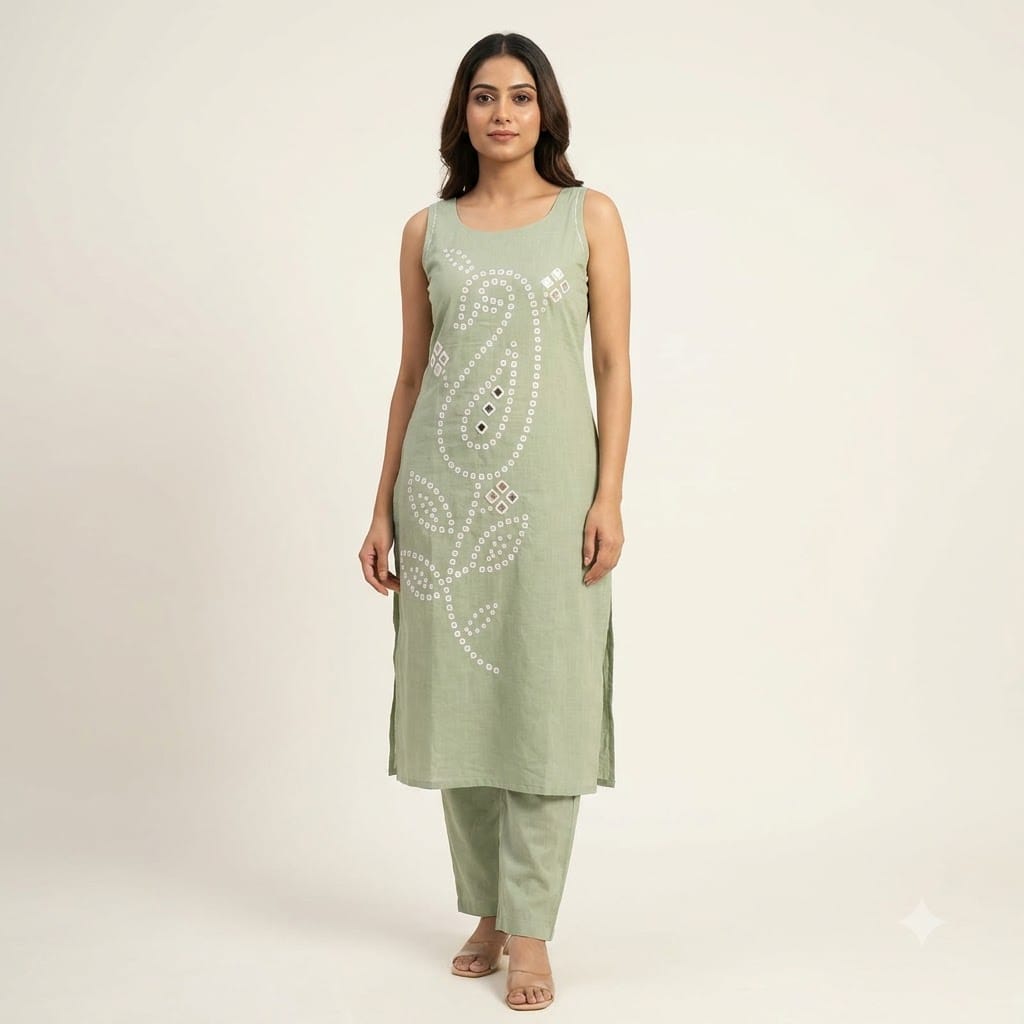 Mint Green Cotton Co-ord Set | 11360