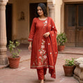 Orange Cotton Salwar
