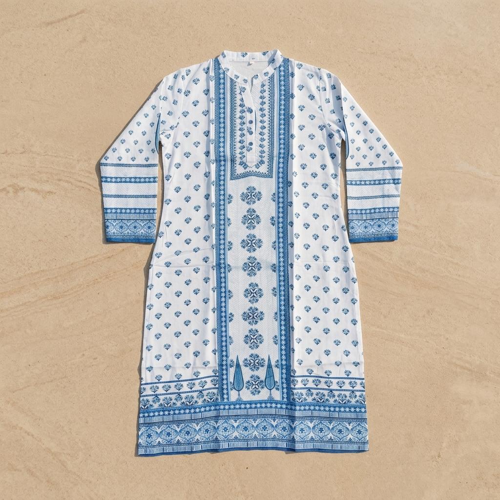White Rayon Kurti