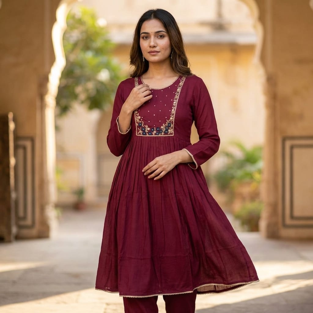 Pink Cotton Silk Salwar | 11296