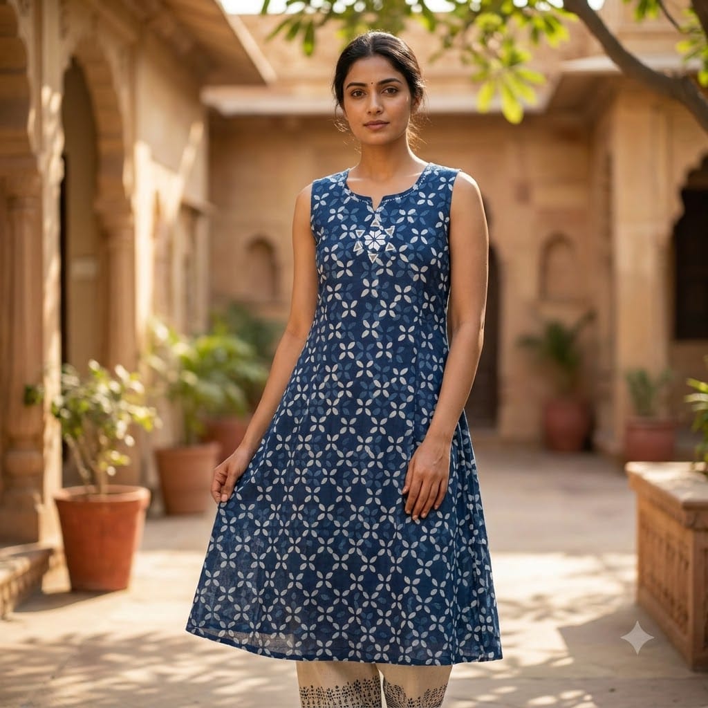 Blue Cotton Co-ord Set | 11338