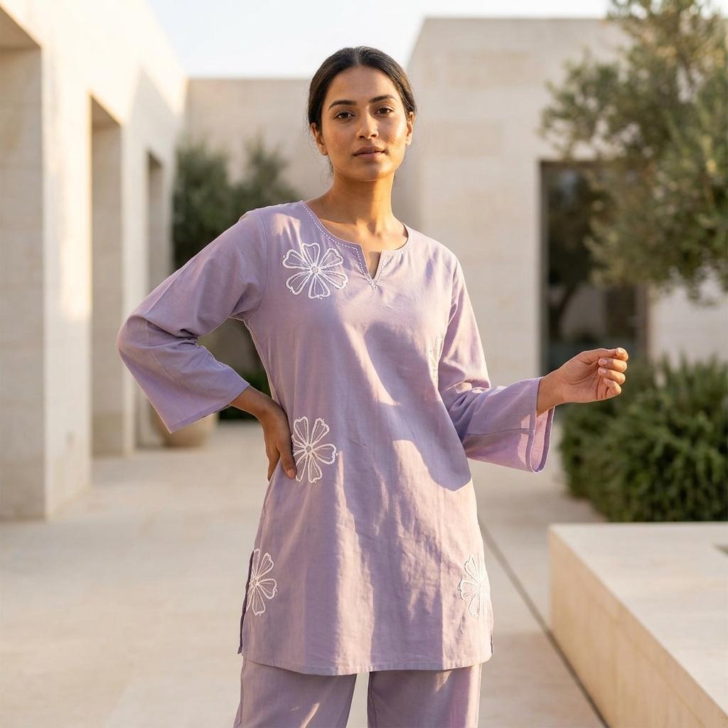 Lavender Cotton Co-ord Set