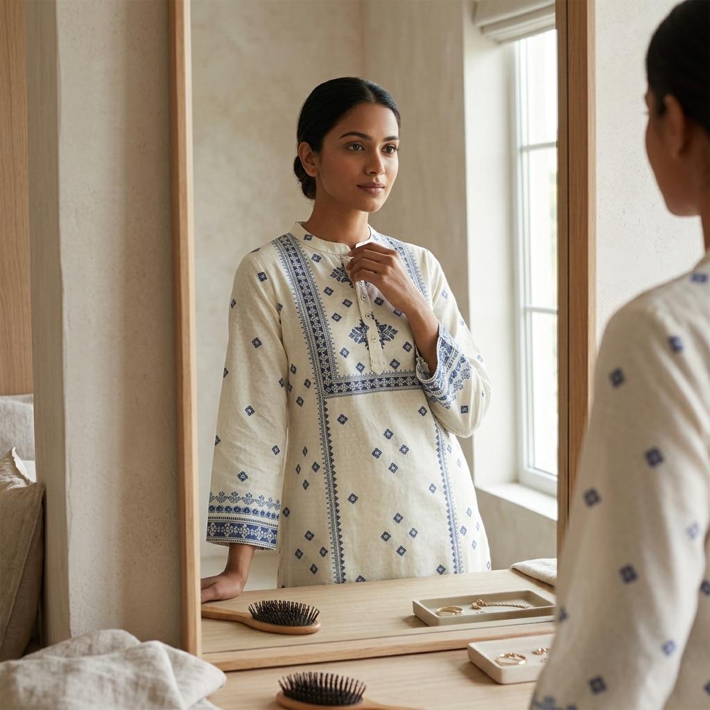 White Rayon Kurti