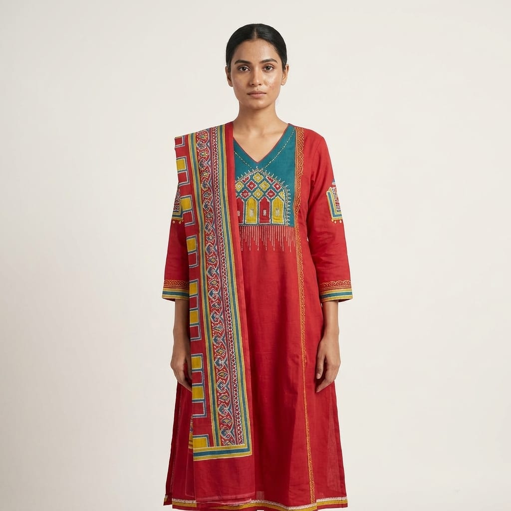 Red Cotton Salwar