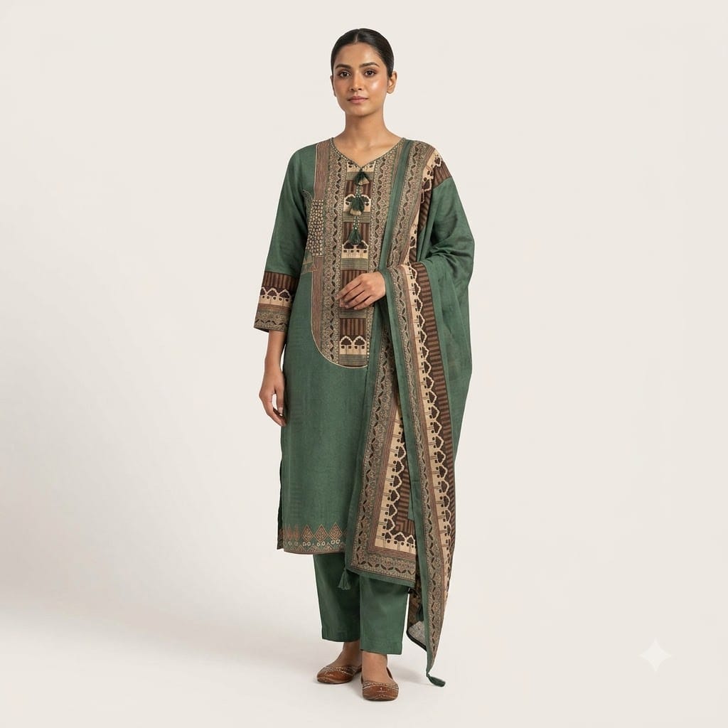 Green Cotton Salwar | 11375