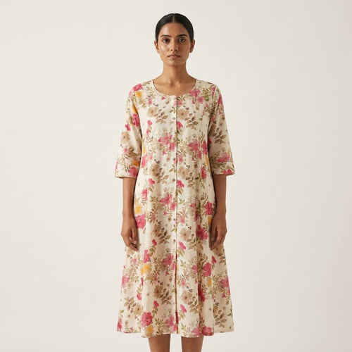 Beige Cotton Kurti