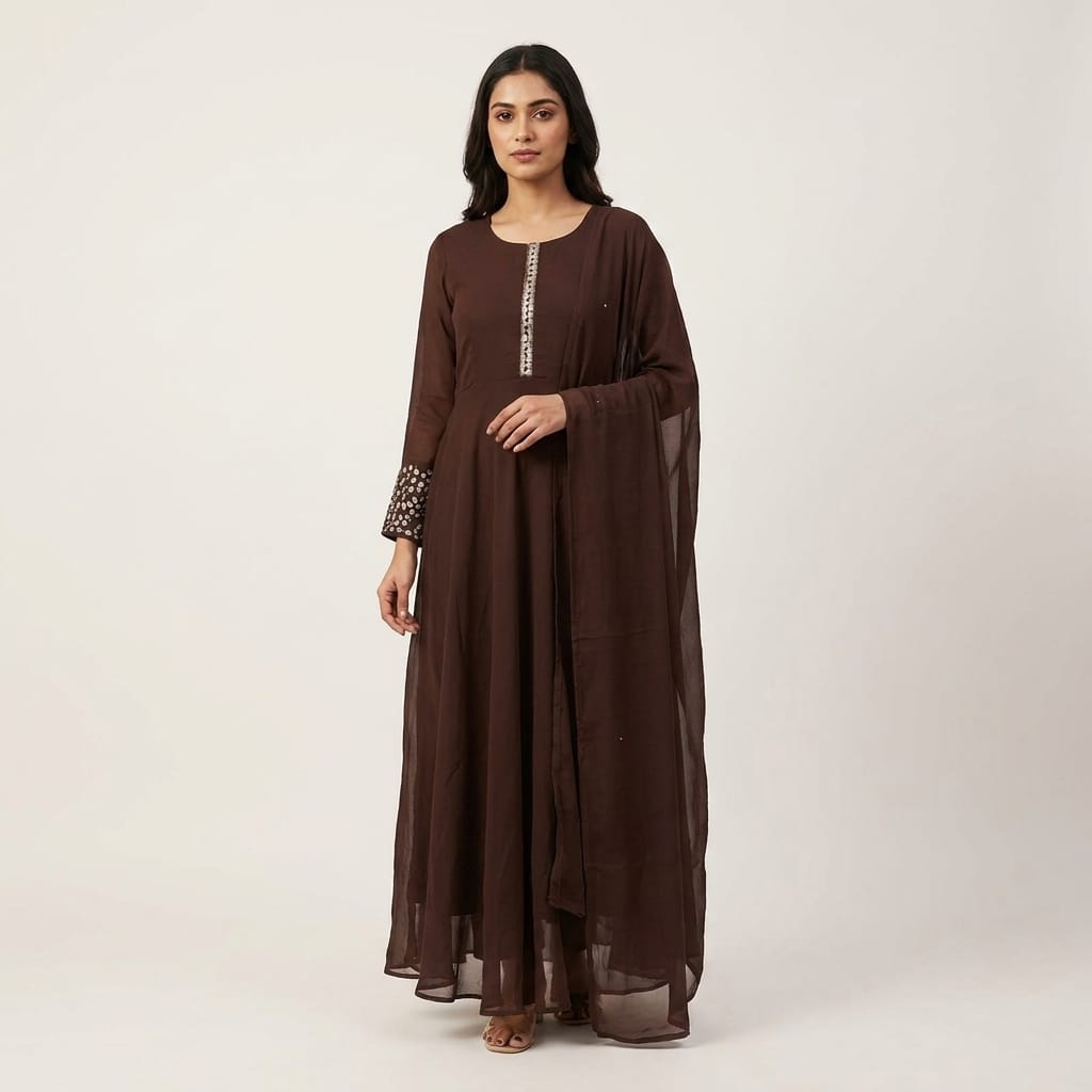 Brown Georgette Salwar | 11294