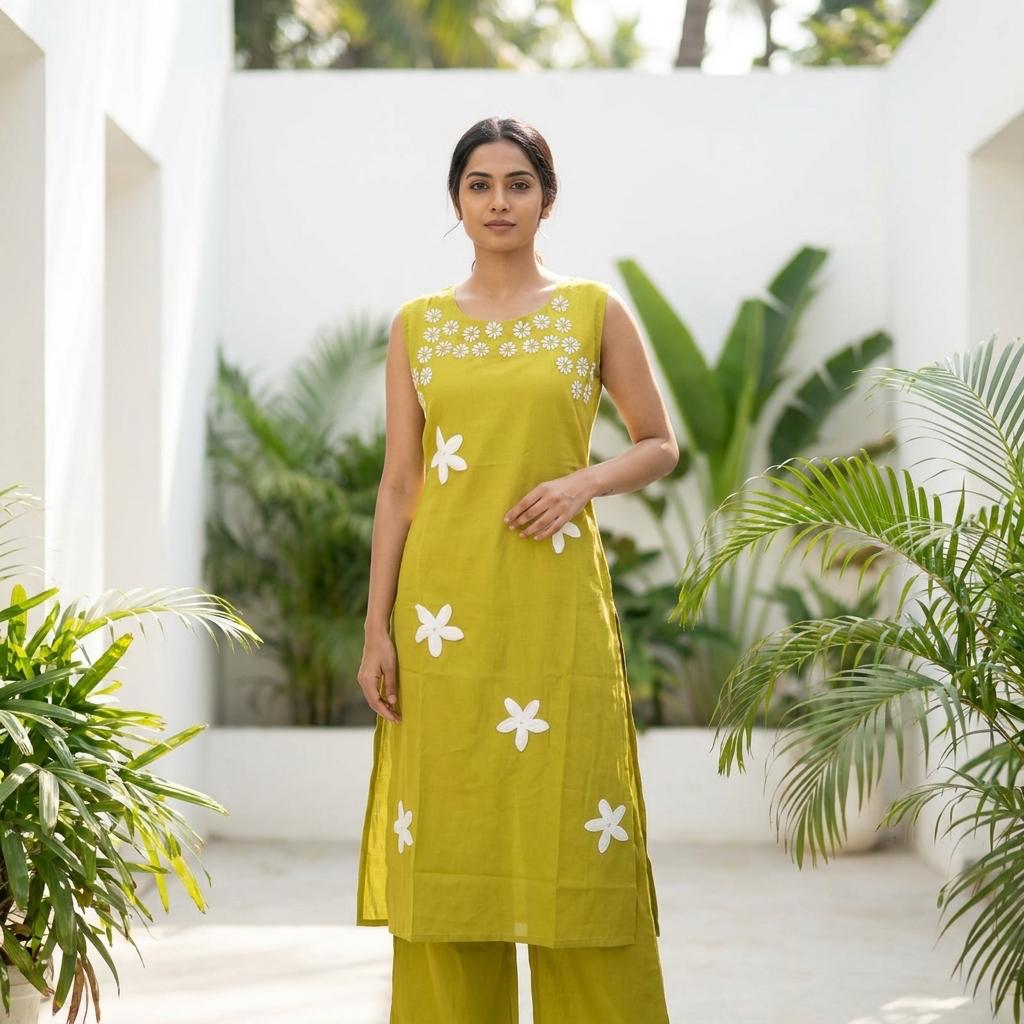 Cotton Silk Co-Ord Set