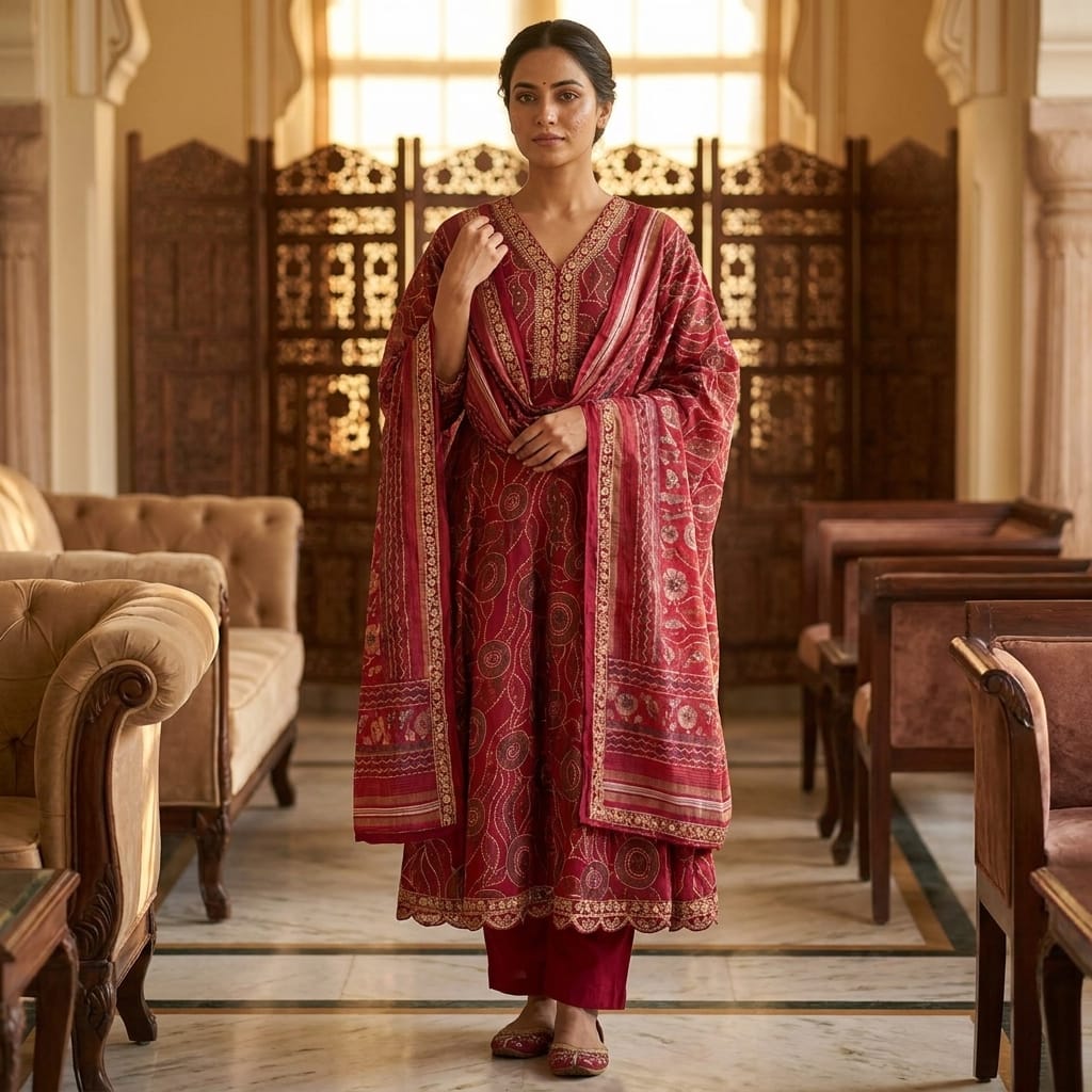 Pink Vatican Anarkali Salwar | 11244