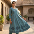 Blue Cotton Salwar