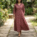 Brick Red Cotton Kurti