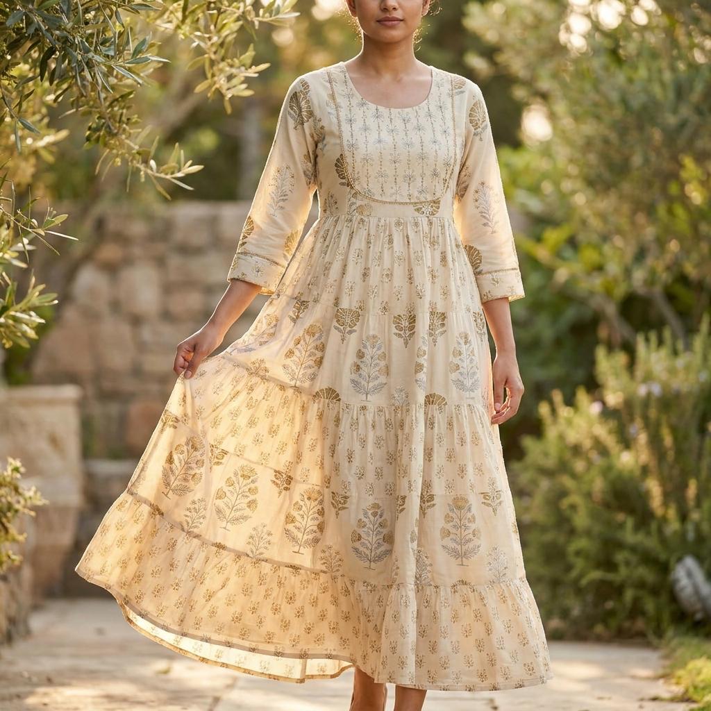 Cream Cotton Salwar