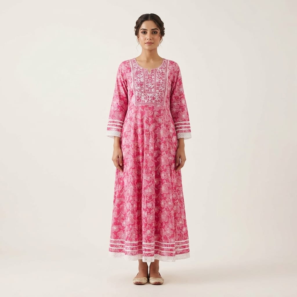 Pink Cotton Salwar | 11274