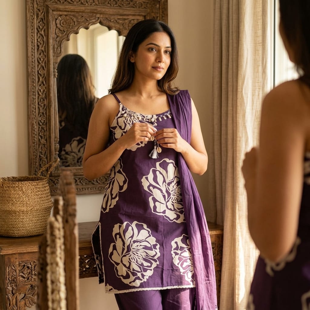 Purple Cotton Salwar | 11283