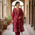 Red Cotton Salwar | 11252