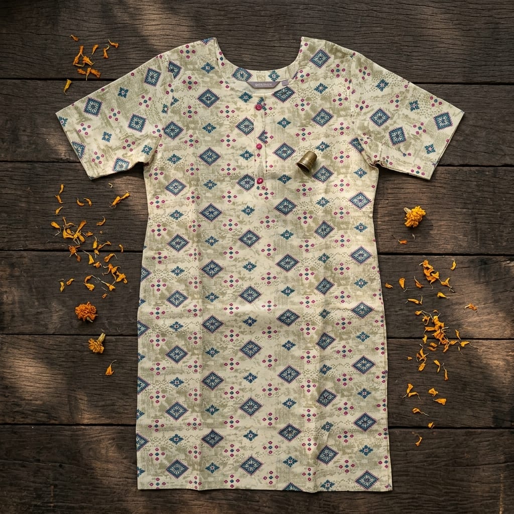 Beige Rayon Kurti