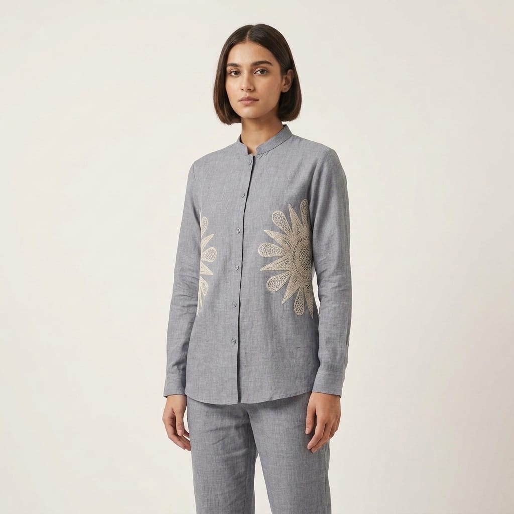 Grey Jute Co-ord Set