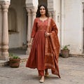 Orange Chanderi Silk Salwar | 11295