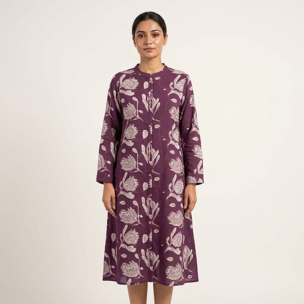 Purple Rayon Kurti