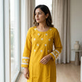 Yellow Cotton Kurti