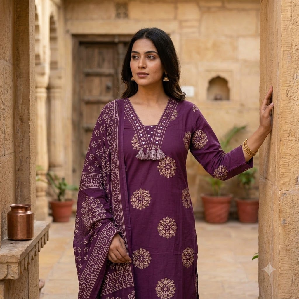 Pruple Cotton Salwar | 11419