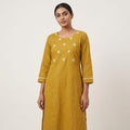 Mustard Cotton Kurti