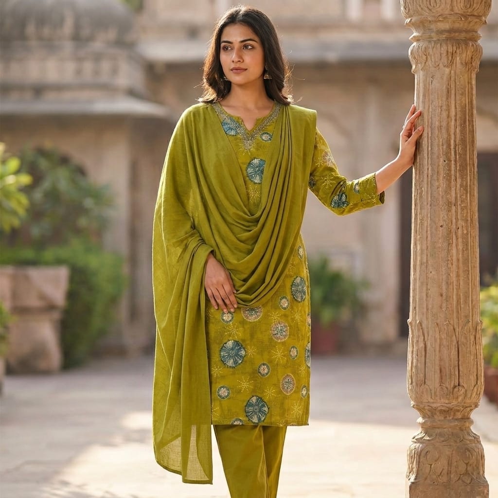 Green Rayon Salwar| 11241