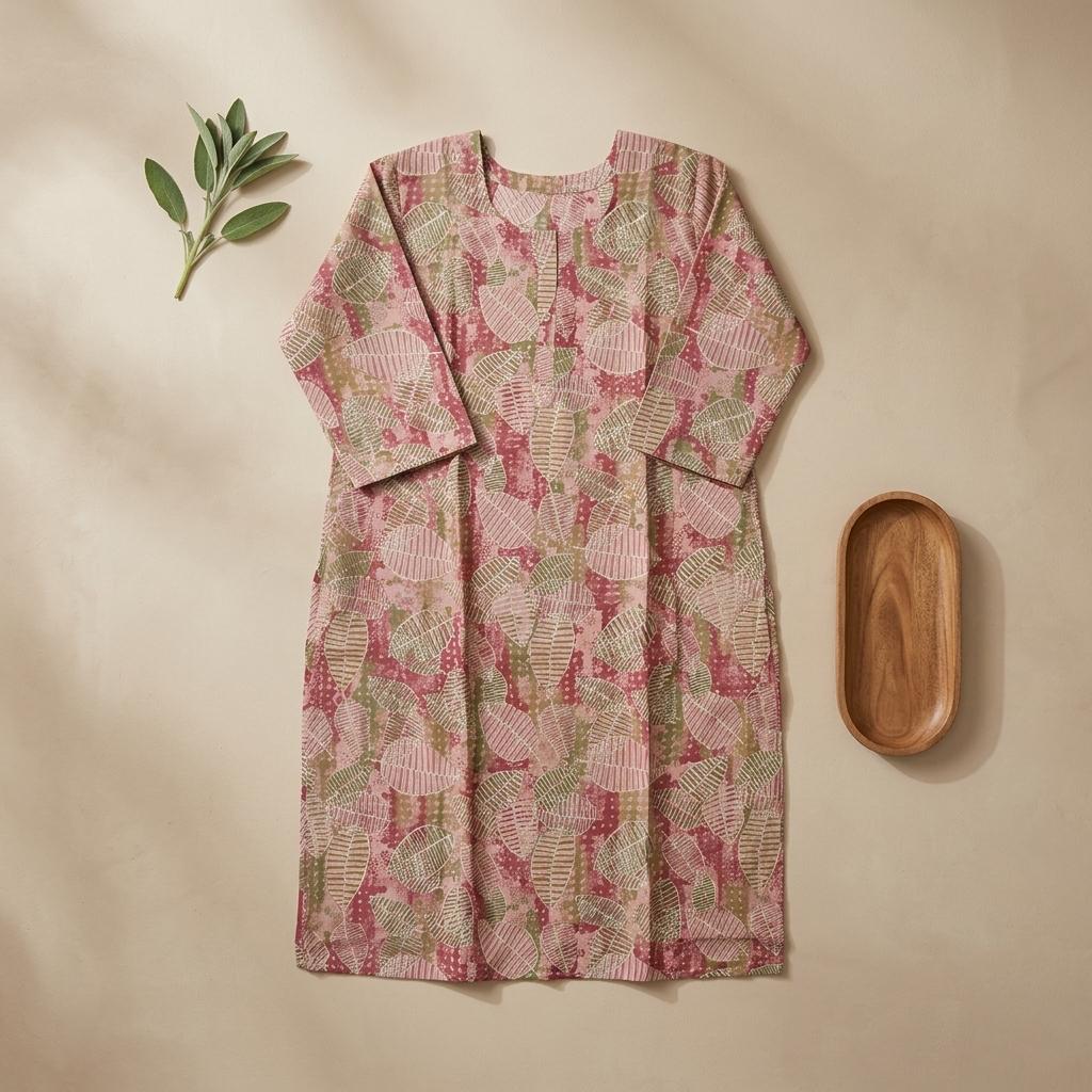 Onion Cotton Silk Kurti