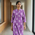 Purple Cotton Kurti