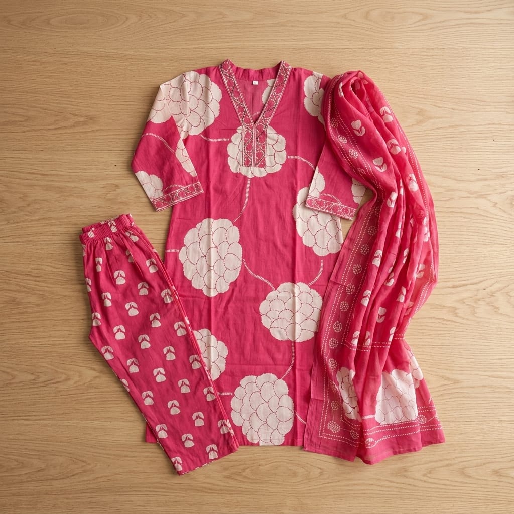 Pink Cotton Salwar