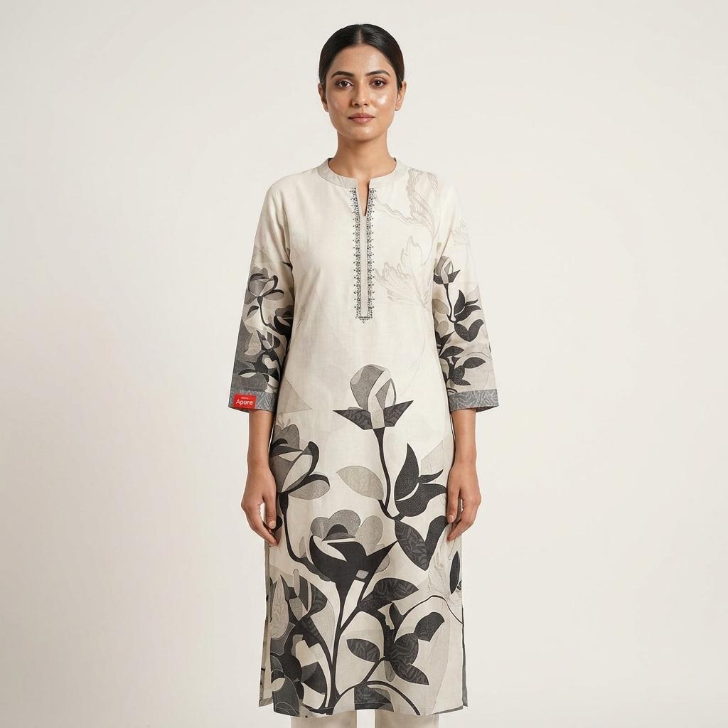 Grey Viscose Kurti