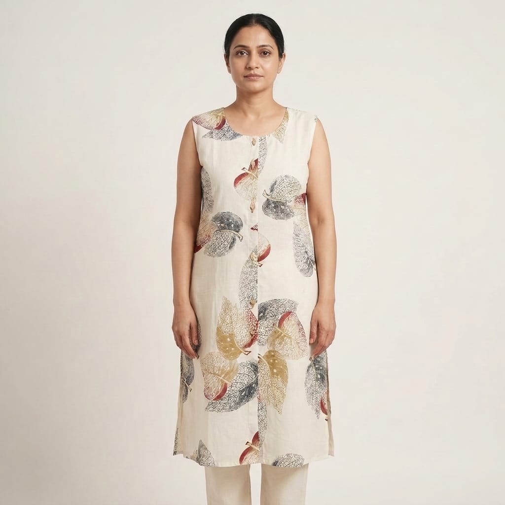 White Cotton Silk Co-ord Set
