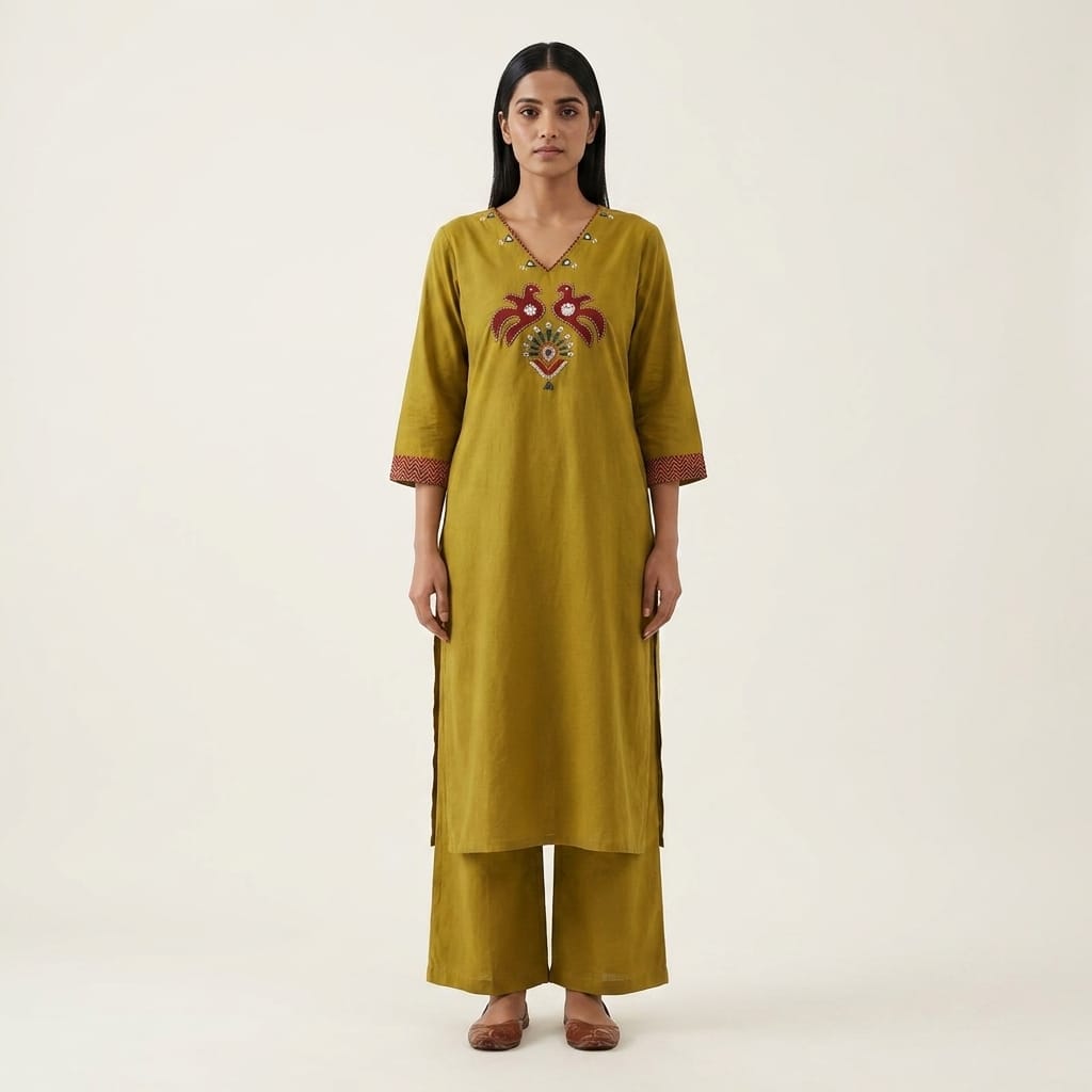 Mustard Cotton Co-ord Set