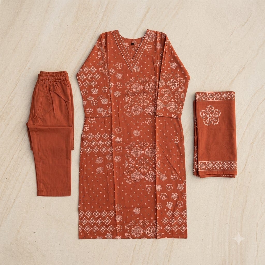 Orange Cotton Salwar | 11347