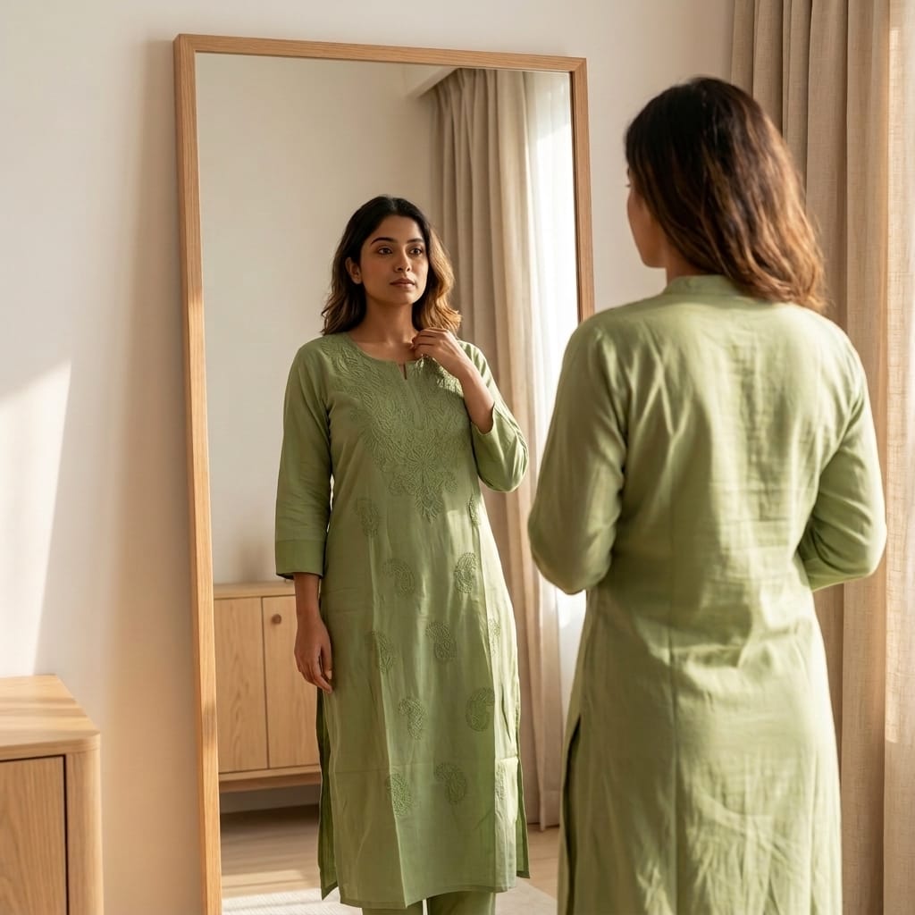 Green Rayon Co-ord Set