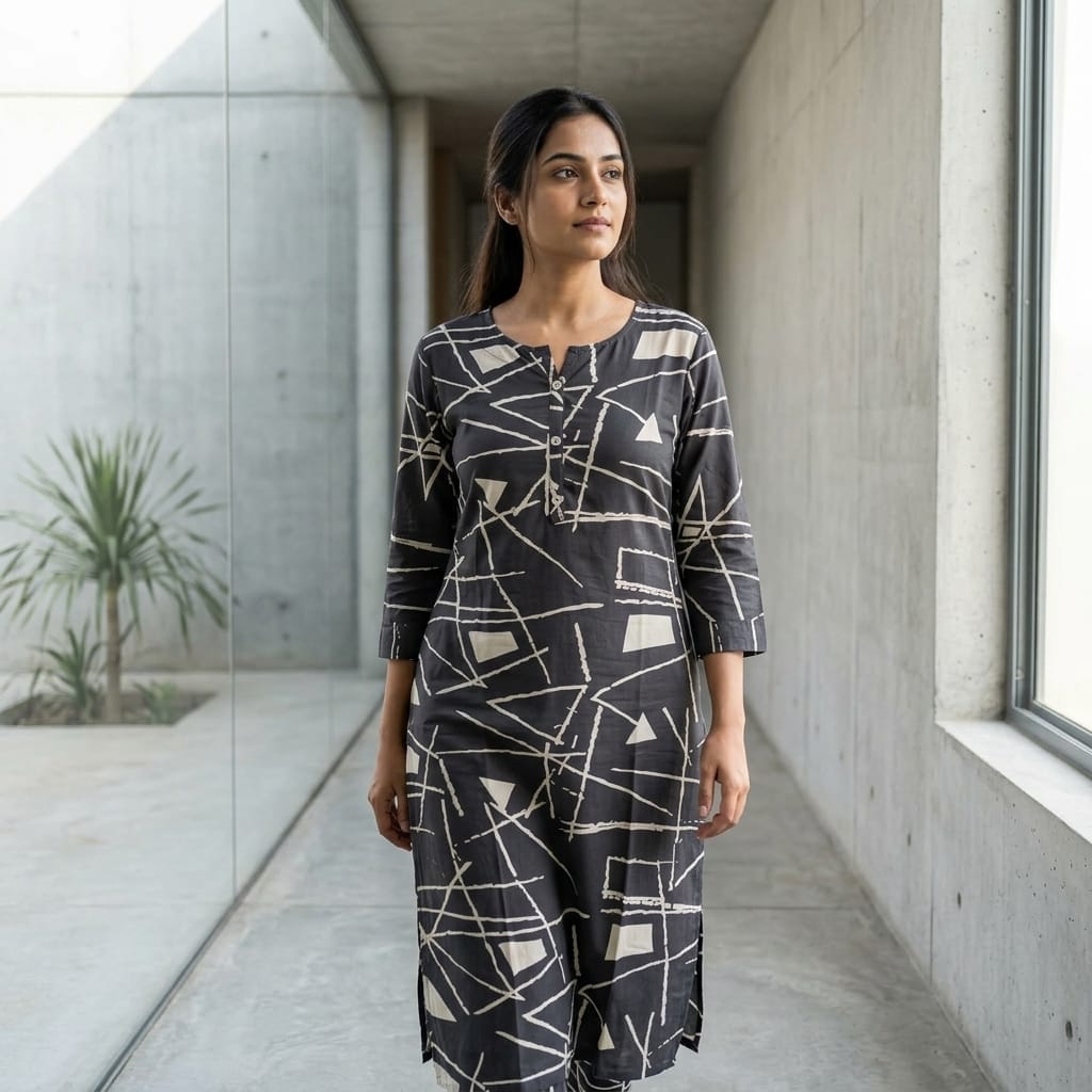 Black Rayon Kurti