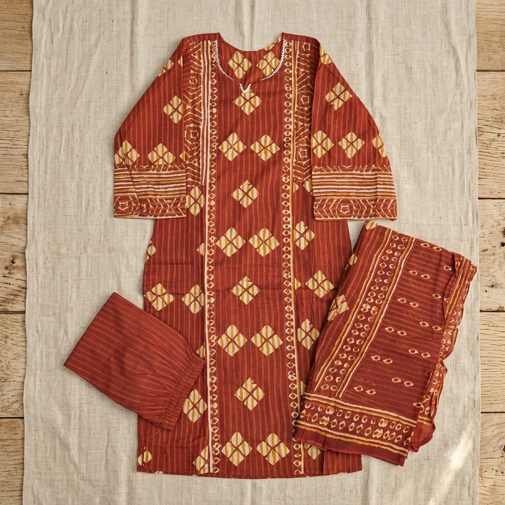Orange Cotton Salwar | 11428