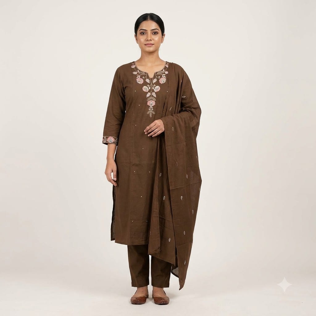 Brown Cotton Salwar | 11435