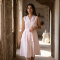 White Chekkered Cotton Top