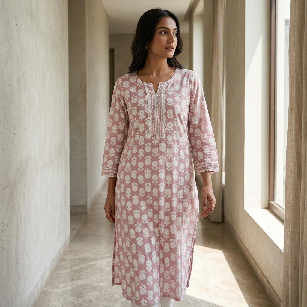 White Cotton Kurti