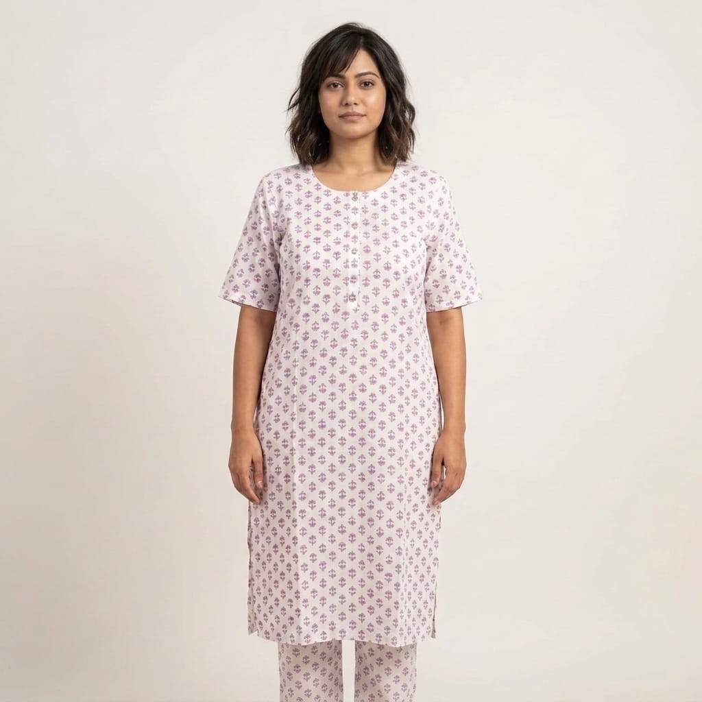 White Rayon Kurti