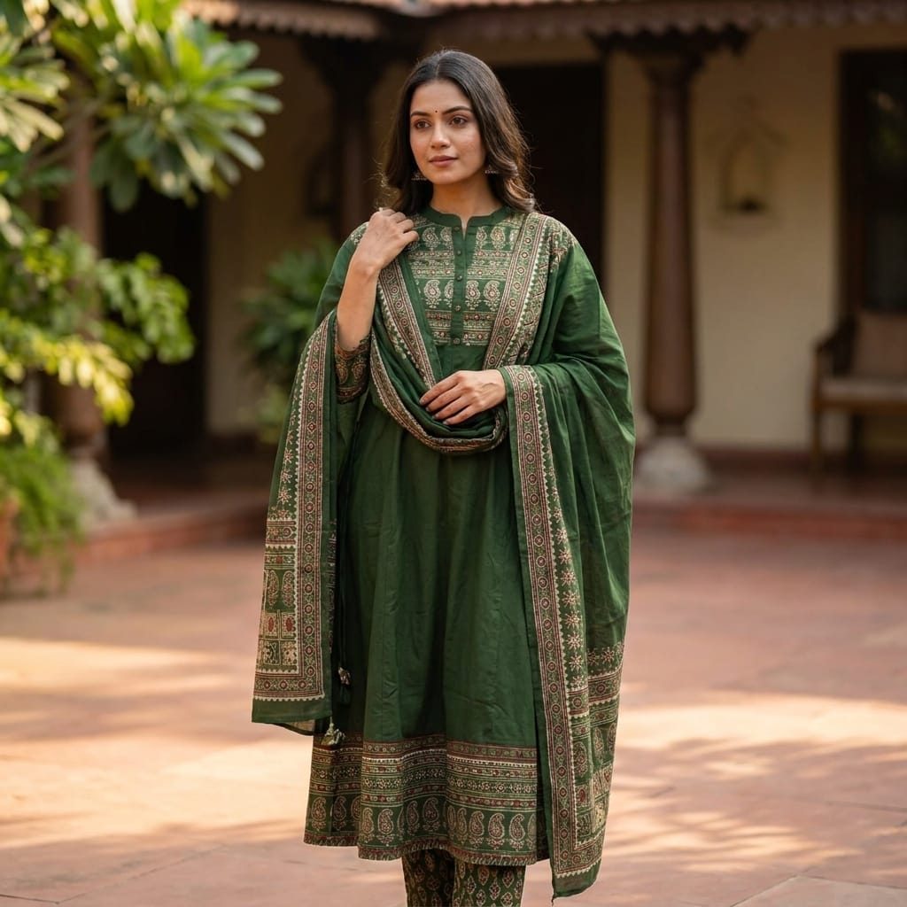 Green Cotton Salwar