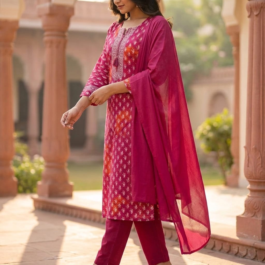 Rani Pink Rayon Salwar | 11246