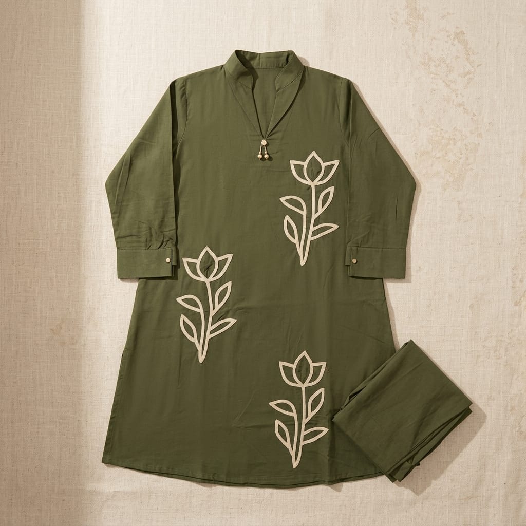 Green Cotton Co-ord Set